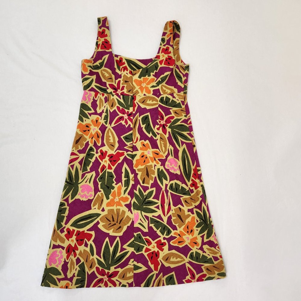Vintage TALBOTS Fairy Cottagecore Tropical Multicolor Babydoll Dress Size 10. - Picture 5 of 16